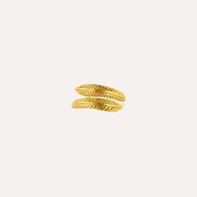 MESH Ring Oak Silver Plated Yellow Gold